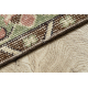 RUČNE VIAZANÝ vlnený koberec Vintage 10534, ornament, kvety - béžová / zelená