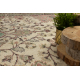 Tappeto in lana ANNODATO A MANO Vintage 10534, ornamento, fiori - beige / verde 