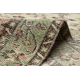 HAND-KNOTTED woolen carpet Vintage 10534, ornament, flowers - beige / green 