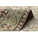 Tappeto in lana ANNODATO A MANO Vintage 10534, ornamento, fiori - beige / verde 