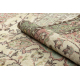 RUČNO VEZANI vuneni tepih Vintage 10534, ornament, cvjetići - bež / zelena