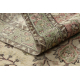 Tappeto in lana ANNODATO A MANO Vintage 10534, ornamento, fiori - beige / verde 