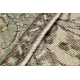 Tappeto in lana ANNODATO A MANO Vintage 10534, ornamento, fiori - beige / verde 