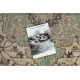 Tappeto in lana ANNODATO A MANO Vintage 10534, ornamento, fiori - beige / verde 