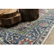 HAND-KNOTTED woolen carpet Vintage 10525, ornament, flowers - red / blue