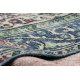 Tapete de lã feito à mão Vintage 10525, ornamento, flores - vermelho / azul