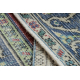 RANKAIS MAZGTAS vilnonis kilimas Vintage 10525, ornamentas, gėlės - raudona / mėlynos spalvos