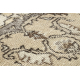 HAND-KNOTTED woolen carpet Vintage 10311, frame, ornament - beige