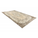 Tappeto in lana ANNODATO A MANO Vintage 10313, ornamento, fiori - beige / verde 