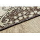 Tappeto in lana ANNODATO A MANO Vintage 10313, ornamento, fiori - beige / verde 