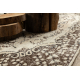 Tappeto in lana ANNODATO A MANO Vintage 10313, ornamento, fiori - beige / verde 