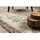 Tappeto in lana ANNODATO A MANO Vintage 10313, ornamento, fiori - beige / verde 