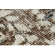 Tappeto in lana ANNODATO A MANO Vintage 10313, ornamento, fiori - beige / verde 