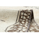 Tappeto in lana ANNODATO A MANO Vintage 10313, ornamento, fiori - beige / verde 