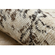 Tappeto in lana ANNODATO A MANO Vintage 10313, ornamento, fiori - beige / verde 