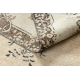 Tappeto in lana ANNODATO A MANO Vintage 10313, ornamento, fiori - beige / verde 