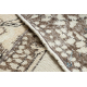 Tappeto in lana ANNODATO A MANO Vintage 10313, ornamento, fiori - beige / verde 