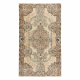 HAND-KNOTTED woolen carpet Vintage 10003, ornament, flowers - beige / green 