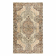 Tappeto in lana ANNODATO A MANO Vintage 10003, ornamento, fiori - beige / verde 