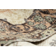 Tappeto in lana ANNODATO A MANO Vintage 10003, ornamento, fiori - beige / verde 