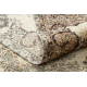 HANDGEKNOPT wollen tapijt Vintage 10003, ornament, bloemen - beige / groen