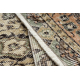 Tappeto in lana ANNODATO A MANO Vintage 10003, ornamento, fiori - beige / verde 