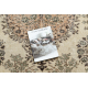 HAND-KNOTTED woolen carpet Vintage 10003, ornament, flowers - beige / green 