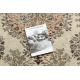 Tappeto in lana ANNODATO A MANO Vintage 10003, ornamento, fiori - beige / verde 