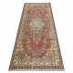 Tapis en laine NOUÉ MAIN Vintage 10175, cadre, ornement - beige / rouge 