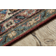 RUČNO VEZANI vuneni tepih Vintage 10175, okvir, ornament - bež / crvena