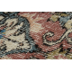 Tapete de lã feito à mão Vintage 10175, quadro, ornamento - bege / vermelho