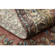 Tapis en laine NOUÉ MAIN Vintage 10175, cadre, ornement - beige / rouge 