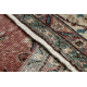 HANDGEKNOPT wollen tapijt Vintage 10175, frame, ornament - beige / rood