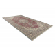 Tapis en laine NOUÉ MAIN Vintage 10169, cadre, ornement - bleu / rouge 