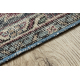 Tapete de lã feito à mão Vintage 10169, quadro, ornamento - azul / vermelho