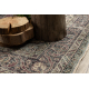 Tapis en laine NOUÉ MAIN Vintage 10169, cadre, ornement - bleu / rouge 