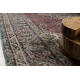 Tapis en laine NOUÉ MAIN Vintage 10169, cadre, ornement - bleu / rouge 