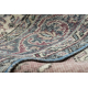 RANKAIS MAZGTAS vilnonis kilimas Vintage 10169, rėmas, ornamentas - mėlynos spalvos / raudonas