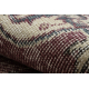 Tapis en laine NOUÉ MAIN Vintage 10169, cadre, ornement - bleu / rouge 