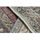Tapis en laine NOUÉ MAIN Vintage 10169, cadre, ornement - bleu / rouge 