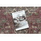 Tapis en laine NOUÉ MAIN Vintage 10169, cadre, ornement - bleu / rouge 