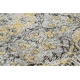 RANKAIS MAZGTAS vilnonis kilimas Vintage 10432, rėmas, ornamentas - smėlio / geltona