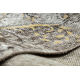 RANKAIS MAZGTAS vilnonis kilimas Vintage 10432, rėmas, ornamentas - smėlio / geltona