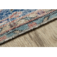 Tapete de lã feito à mão Vintage 10488, quadro, ornamento - azul / vermelho