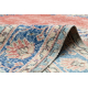 RUČNO VEZANI vuneni tepih Vintage 10488, okvir, ornament - plavi / crvena