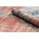 RUČNO VEZANI vuneni tepih Vintage 10488, okvir, ornament - plavi / crvena
