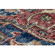 RUČNE VIAZANÝ vlnený koberec Vintage 10532, rám, ornament - bordó / modrý