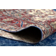 HAND-KNOTTED woolen carpet Vintage 10532, frame, ornament - claret / blue