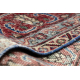 KÉZI KÖZÖTT gyapjúszőnyeg Vintage 10532, keret, dísz - bordó / kék
