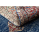RUČNO VEZANI vuneni tepih Vintage 10532, okvir, ornament - klaret / plavi
